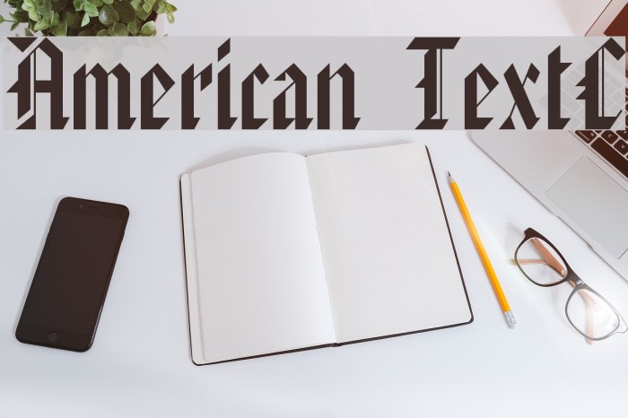 American TextC Font examples