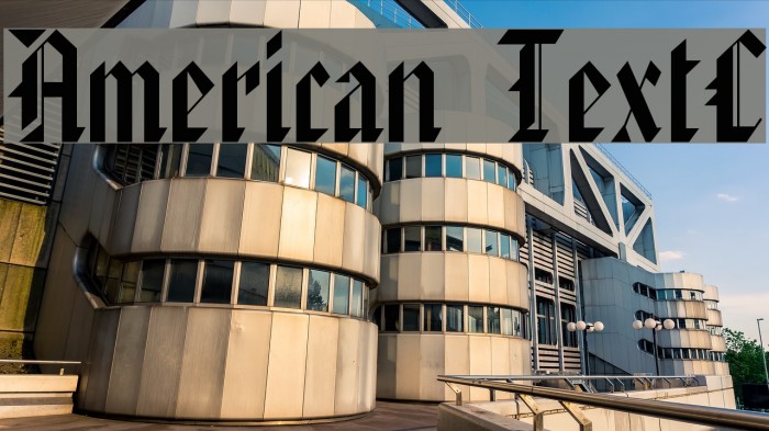 American TextC Font examples