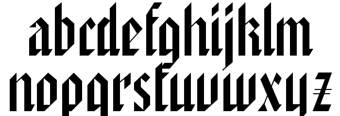 American Text Font LOWERCASE