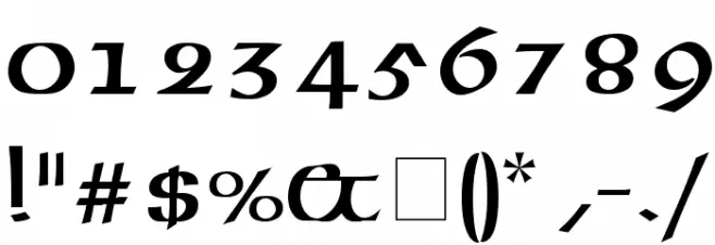 American Uncial normal Font OTHER CHARS