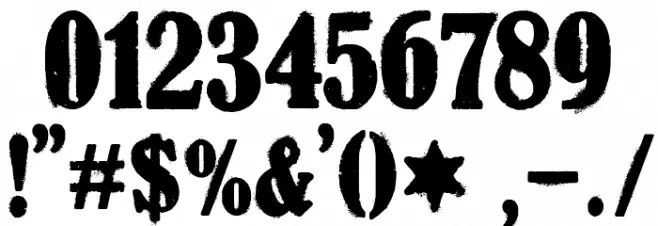 American Western Font OTHER CHARS