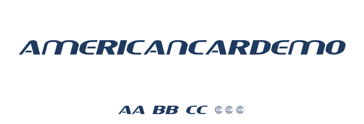 AmericanCarDemo Font Preview