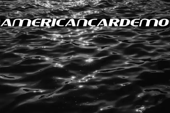 AmericanCarDemo Font examples