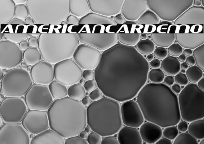 AmericanCarDemo Font examples