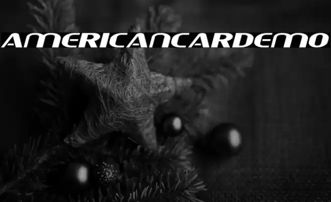 AmericanCarDemo Font examples