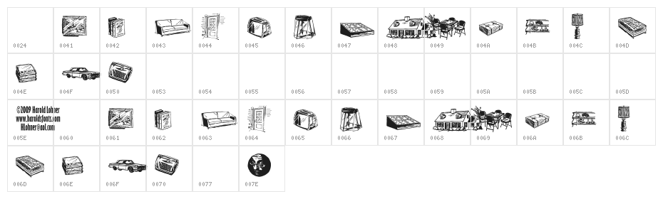 AmericanCheese Character Map