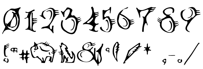 AmericanFeather フォント その他の文字