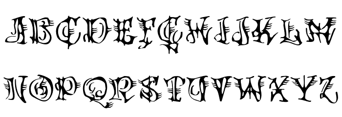 AmericanFeather フォント 大文字