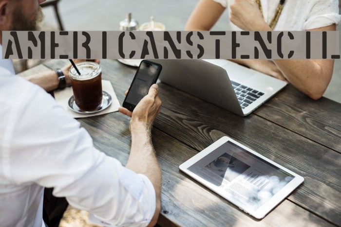 AmericanStencil Font examples