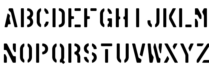 AmericanStencil Font LOWERCASE