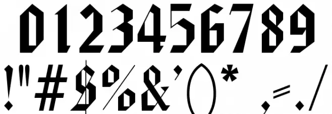 AmericanTextOpti Font OTHER CHARS