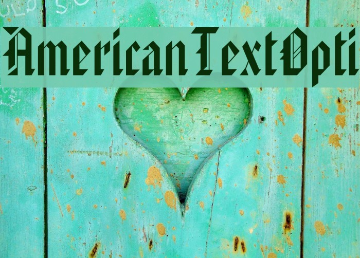 AmericanTextOpti Font examples