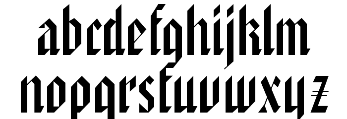 AmericanTextOpti Font LOWERCASE