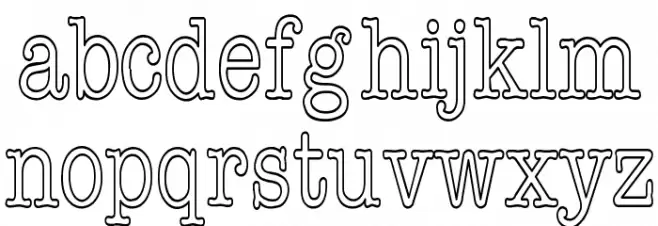 AmericanTypewriHC Fonte MINÚSCULAS