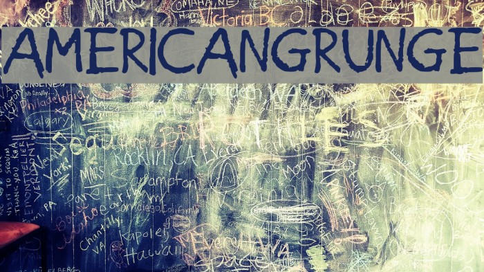 American_Grunge Font examples