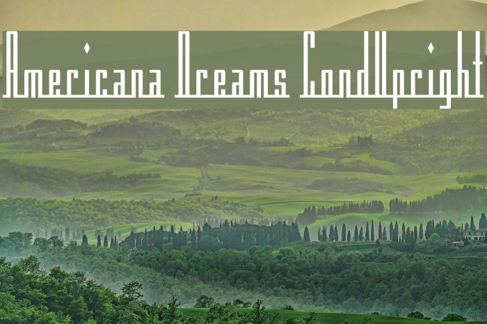 Americana Dreams CondUpright フォント examples