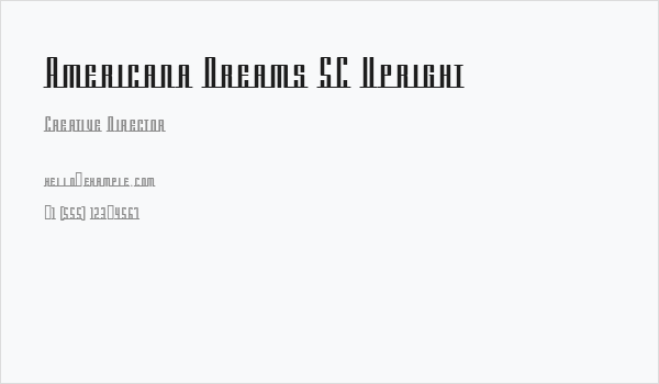 Americana Dreams SC Upright Business Card