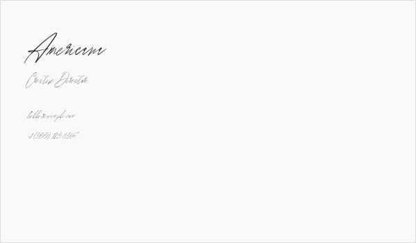 Americana Business Card