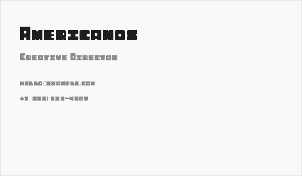 Americanos Business Card