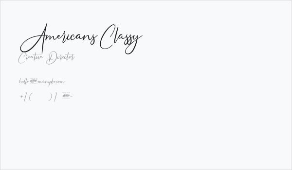 Americans Classy Business Card