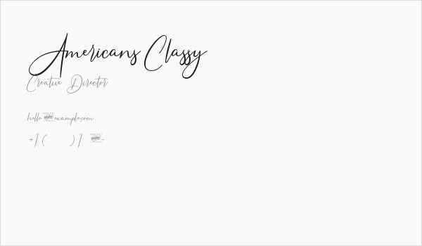 Americans Classy Business Card