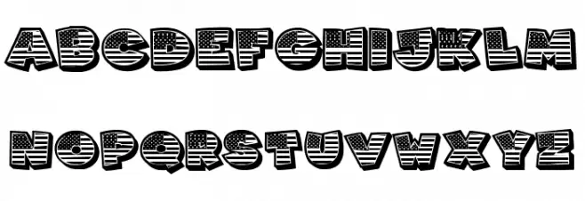 Americans Regular Font UPPERCASE