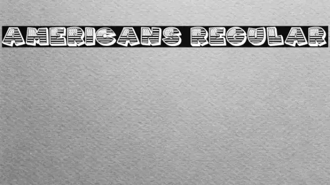 Americans Regular Font examples