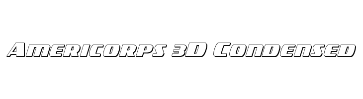 Americorps 3D Condensed Font