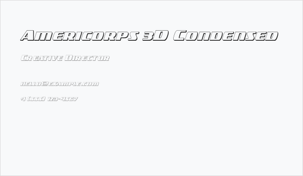 Americorps 3D Condensed Business Card