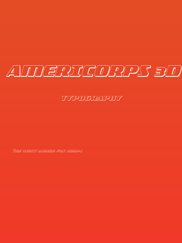 Americorps 3D Condensed Poster