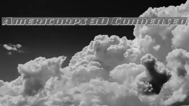 Americorps 3D Condensed Font examples