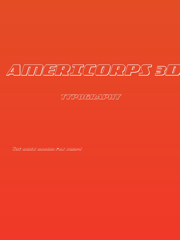 Americorps 3D Condensed Poster