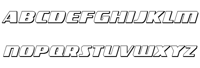 Americorps 3D Condensed Font LOWERCASE