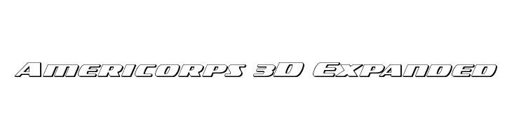 Americorps 3D Expanded  font caratteri gratis
