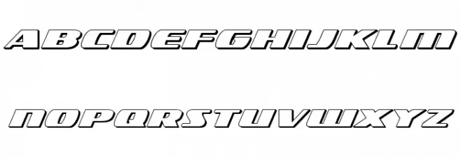 Americorps 3D Expanded Font LOWERCASE