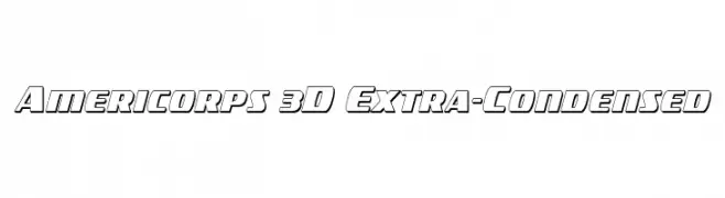 Americorps 3D Extra-Condensed  تنزيل الخطوط