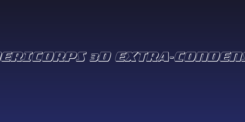 Americorps 3D Extra-Condensed Social Header
