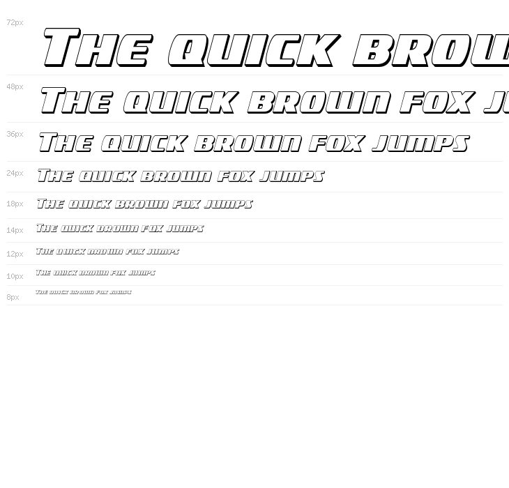 Americorps 3D Extra-Condensed Waterfall