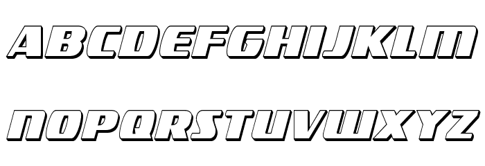 Americorps 3D Extra-Condensed Font LOWERCASE