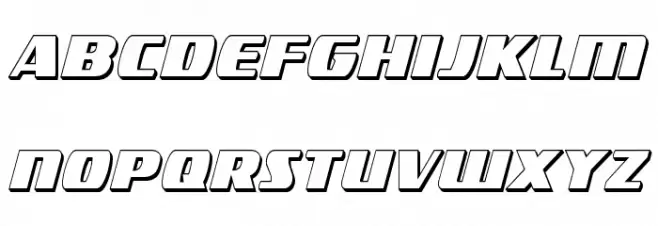 Americorps 3D Extra-Condensed フォント 小文字