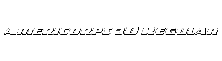 Americorps 3D Regular  नि: शुल्क फ़ॉन्ट्स डाउनलोड