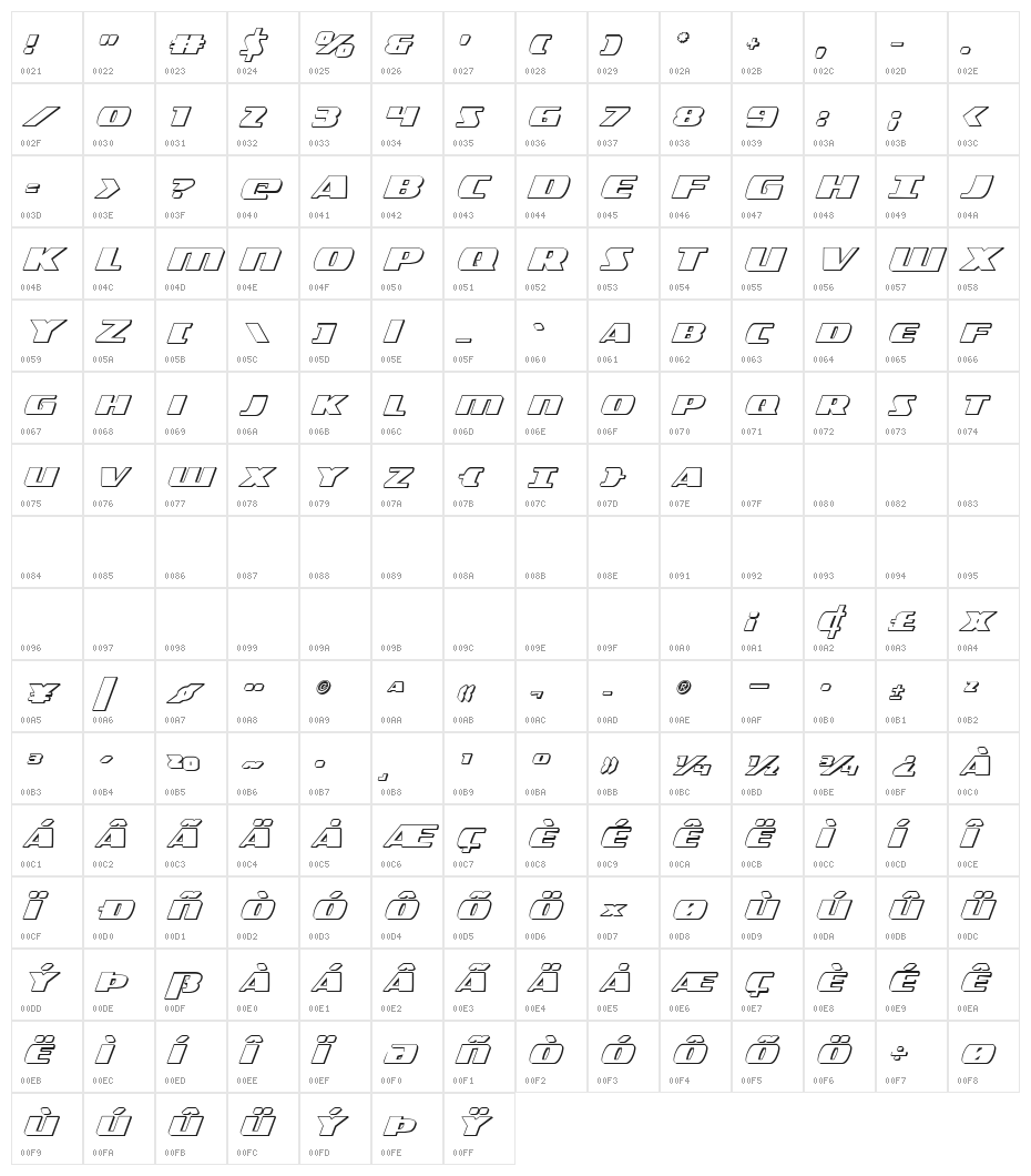 Americorps 3D Regular Character Map