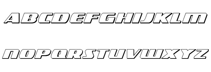 Americorps 3D Regular Font LOWERCASE