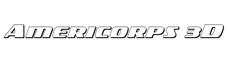 Americorps 3D  font caratteri gratis