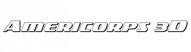 Americorps 3D  تنزيل الخطوط