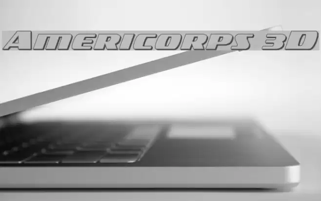 Americorps 3D Font examples