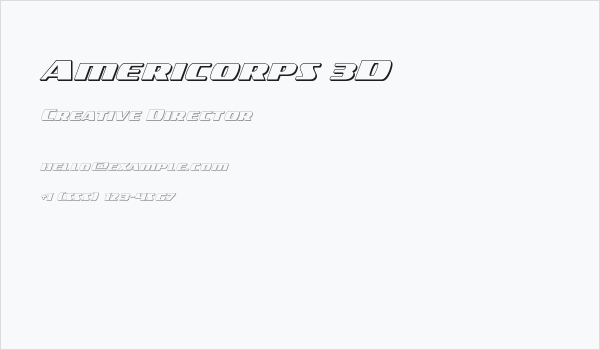 Americorps 3D Business Card