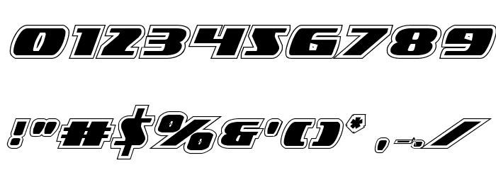 Americorps Academy Regular Font OTHER CHARS