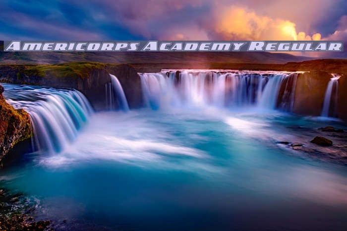 Americorps Academy Regular Font examples