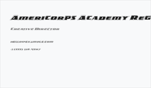 Americorps Academy Regular Business Card